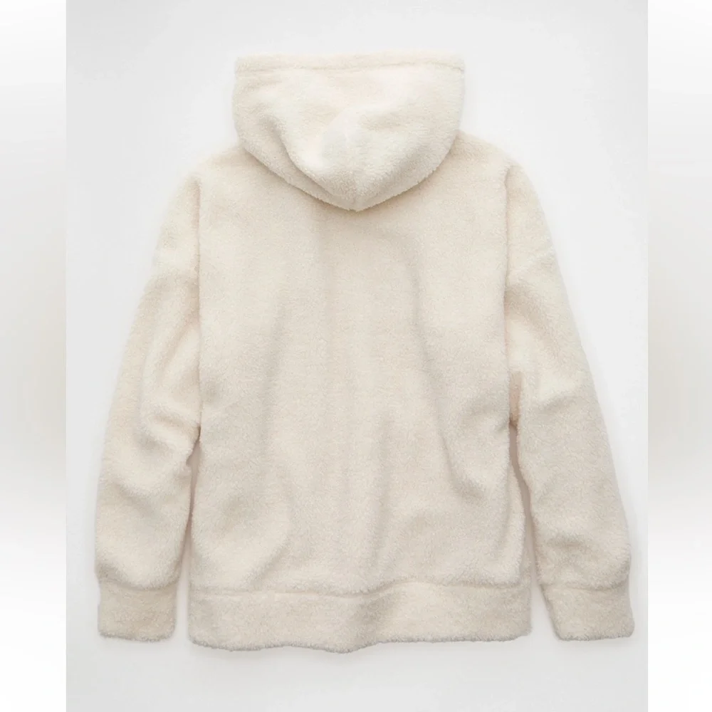 [American Eagle] NWT Sherpa Fleece Hoodie - Picture 5 of 9